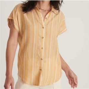Marine Layer Yellow Striped Button Down - Size Medium